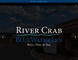 rivercrabbluewaterinn.com screenshot