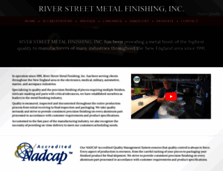 riverstreetmetalfinishing.com screenshot