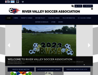 rivervalleysoccer.org screenshot