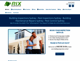 rixbuildinginspections.com.au screenshot