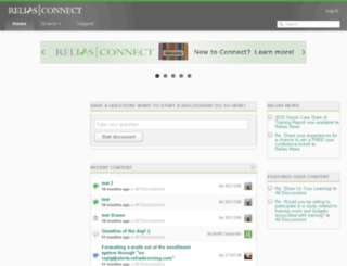 rlconnect-uat.reliaslearning.com screenshot