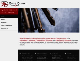 roadrunnerlockandkey.com screenshot