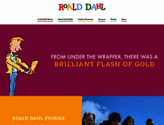 roalddahl.com screenshot