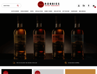 robbieswhiskymerchants.com screenshot