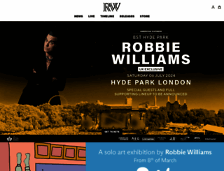 robbiewilliams.com screenshot