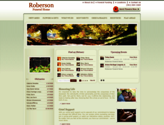 robersonfuneralhomes.net screenshot