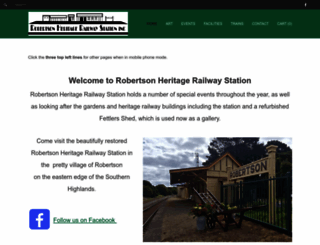 robertsonrailway.org.au screenshot