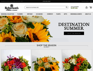 robertsonsflowers.com screenshot