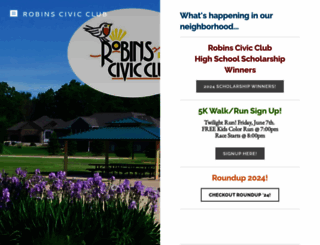 robinscivicclub.com screenshot
