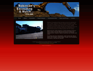 robinson-excavating.com screenshot