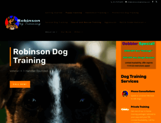 robinsondogtraining.com screenshot
