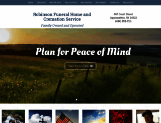 robinsonfuneral.com screenshot