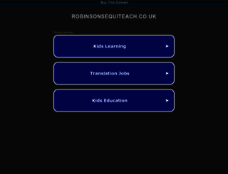 robinsonsequiteach.co.uk screenshot