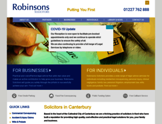 robinsonssolicitors.com screenshot