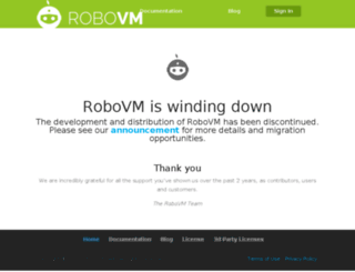robovm.com screenshot