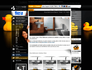 roca.nationwide-bathrooms.co.uk screenshot