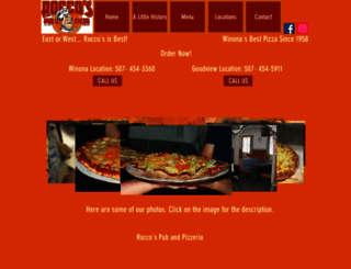 roccospubandpizza.com screenshot