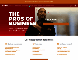 rocketlawyer.com screenshot