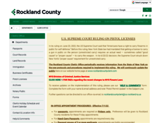 rocklandcountyclerk.com screenshot