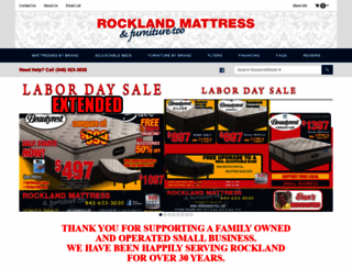 rocklandmattress.com screenshot