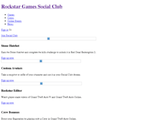 rockstarsocialclub.com screenshot