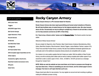 rockycanyonarmory.com screenshot