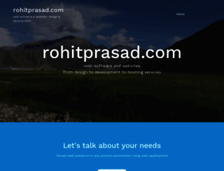 rohitprasad.com screenshot