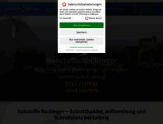 rohstoffebachinger.de screenshot