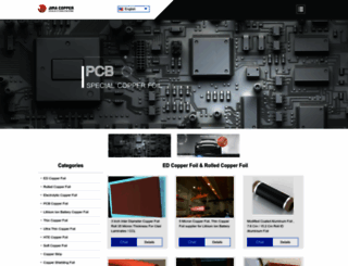 rolledcopperfoil.com screenshot