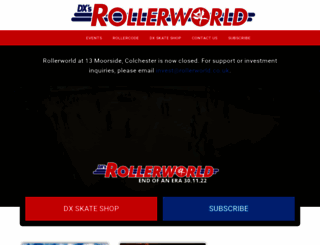 rollerworld.co.uk screenshot