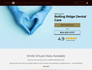 rollingridgedentalcare.com screenshot