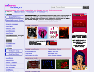 romanticmessages.net screenshot