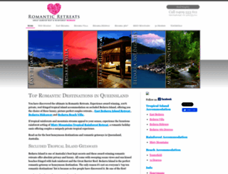 romanticretreats.com.au screenshot