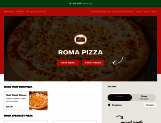 romapizzaoftemplehills.com screenshot
