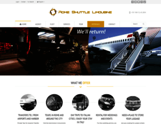 romeshuttlelimousine.com screenshot