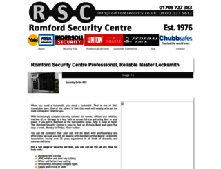 romfordsecurity.co.uk screenshot