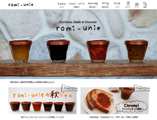 romi-unie-webshop.jp screenshot
