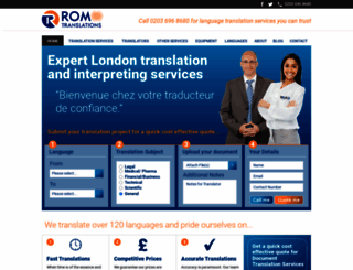 romo-translations.com screenshot