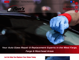 ronsautoglassnd.com screenshot