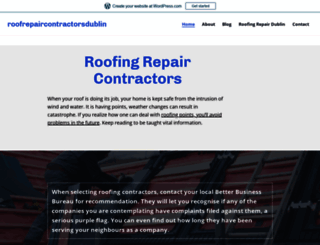 roofrepaircontractorsdublin.wordpress.com screenshot