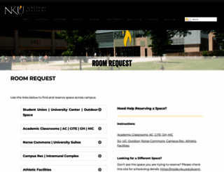 roomrequest.nku.edu screenshot