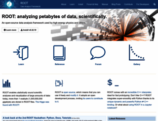 root.cern.ch screenshot