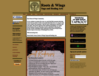 rootsandwingshealingarts.com screenshot