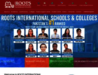 rootsinternational.edu.pk screenshot