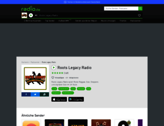 rootslegacydub.radio.de screenshot