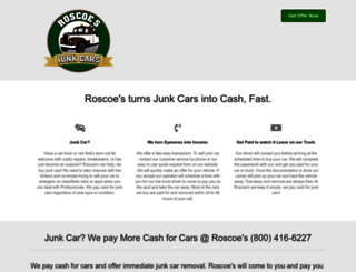 roscoesjunkcars.com screenshot