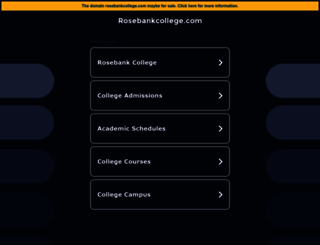 rosebankcollege.com screenshot