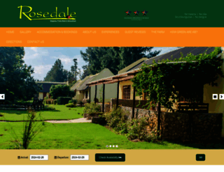 rosedalebnb.co.za screenshot