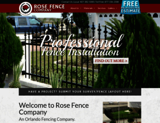 rosefencecompany.com screenshot