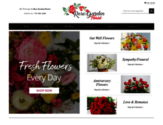 rosegardenflorist.com screenshot